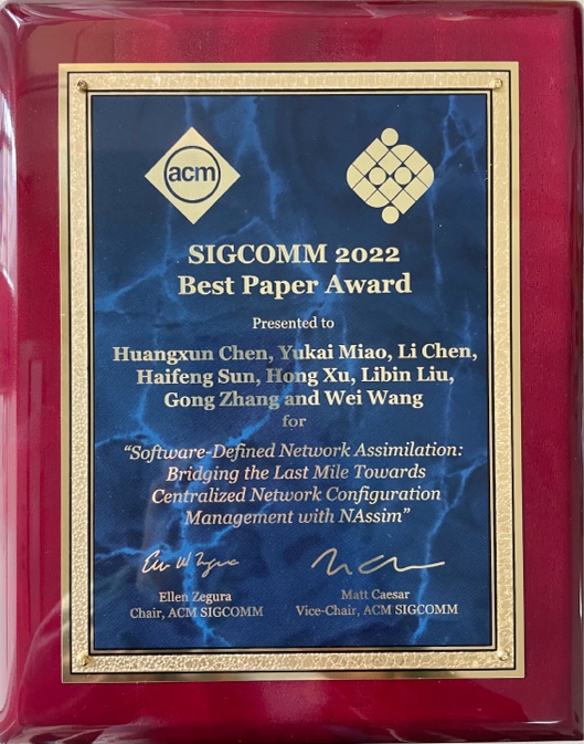 Best Paper Award - SIGCOMM 2022
