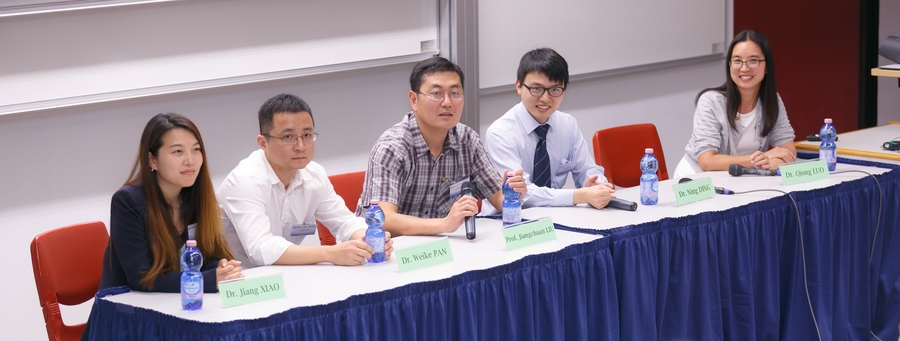 Panel Discussion (from left) Jiang, Weike, Jiangchuan, Ning, Dr Qiong Luo