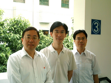 (From left to right) Prof. Lionel Ni, the Head of Department,
Mr. Chang Xu and his thesis adviser, Dr. S. C. Cheung
