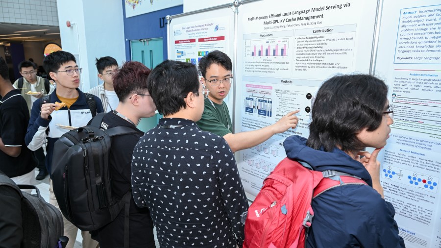 UG and PG students demonstrating their research accomplishments to the participants in the poster session.