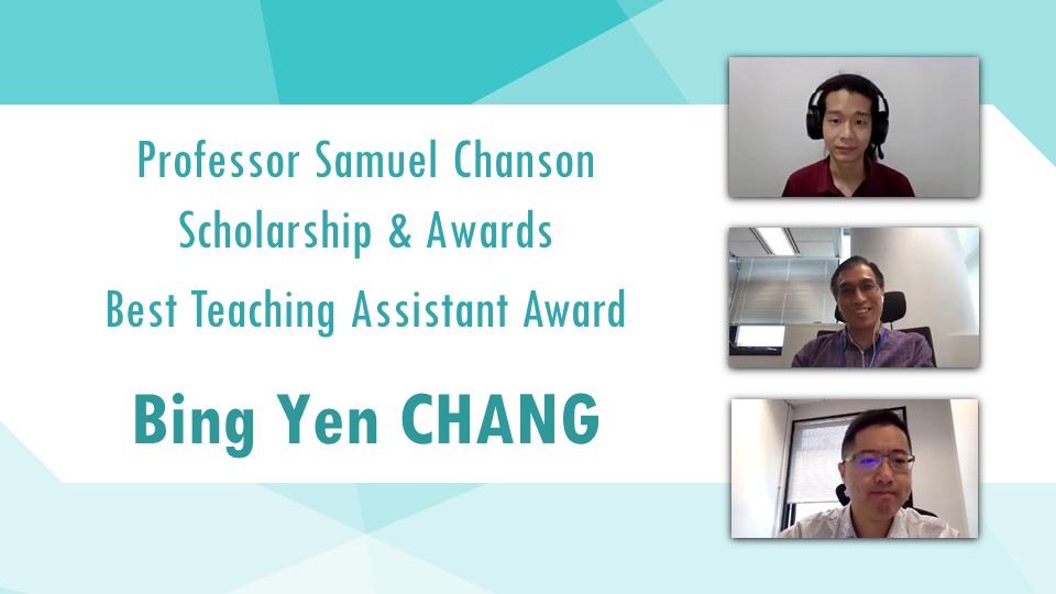 (top to bottom) CHANG Bing Yen, Prof. Dit-Yan YEUNG, Dr. Kai CHEN