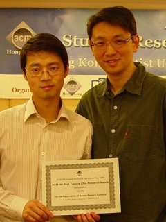 (from left) Mr. Mo LI and his supervisor Dr. Yunhao LIU