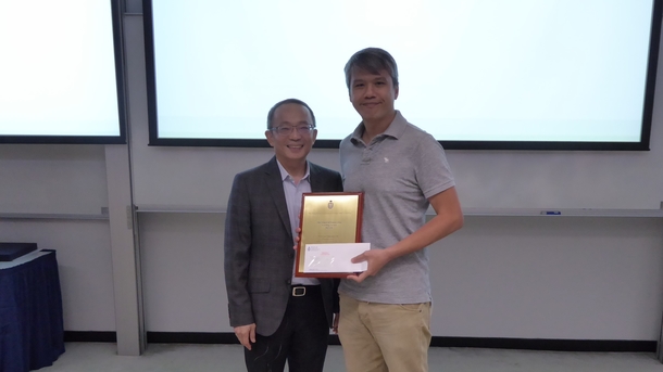(left to right) Prof. Tim CHENG, Dean of Engineering; and Dr. Gibson LAM, Lecturer of CSE