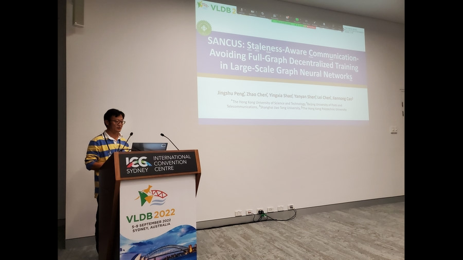 Prof. Lei CHEN presented at 48th International Conference on Very Large Databases in Sydney, Australia